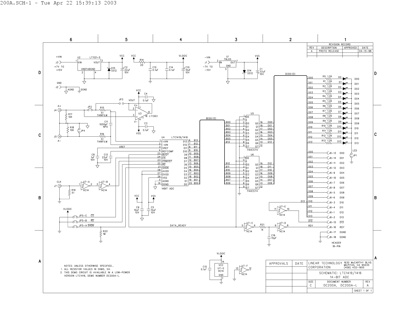 DC200A-A - Schematic