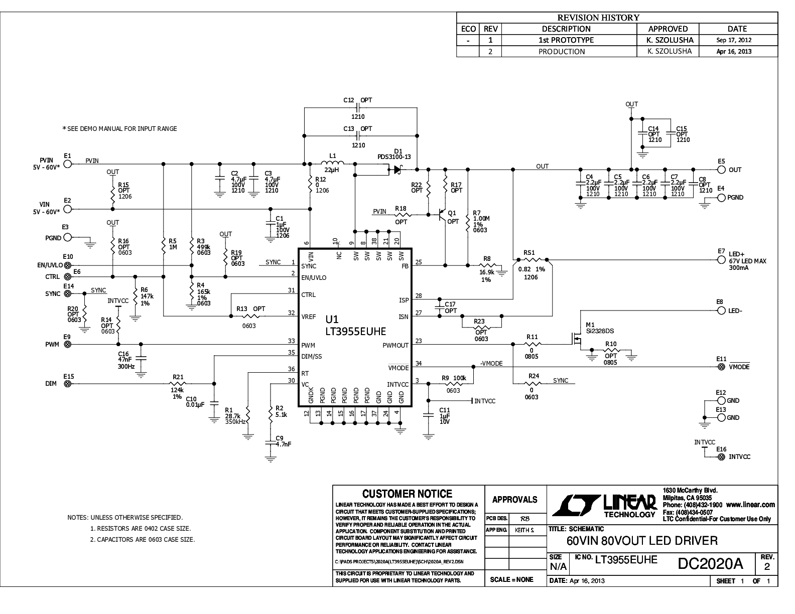 DC2020A - Schematic