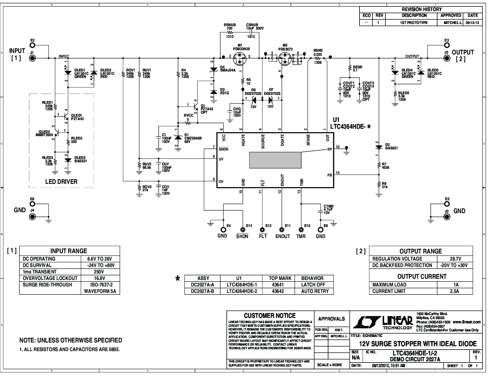 DC2027A-A - Schematic
