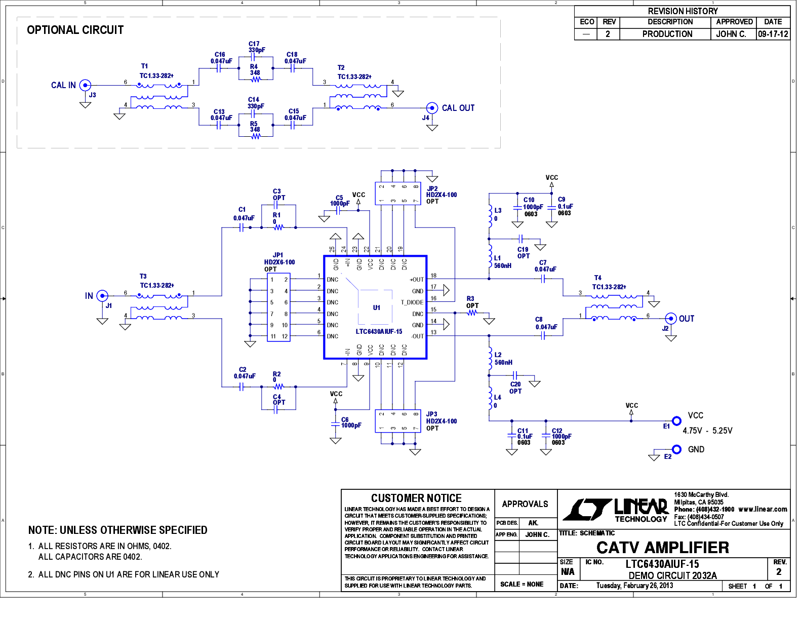 DC2032A - Schematic
