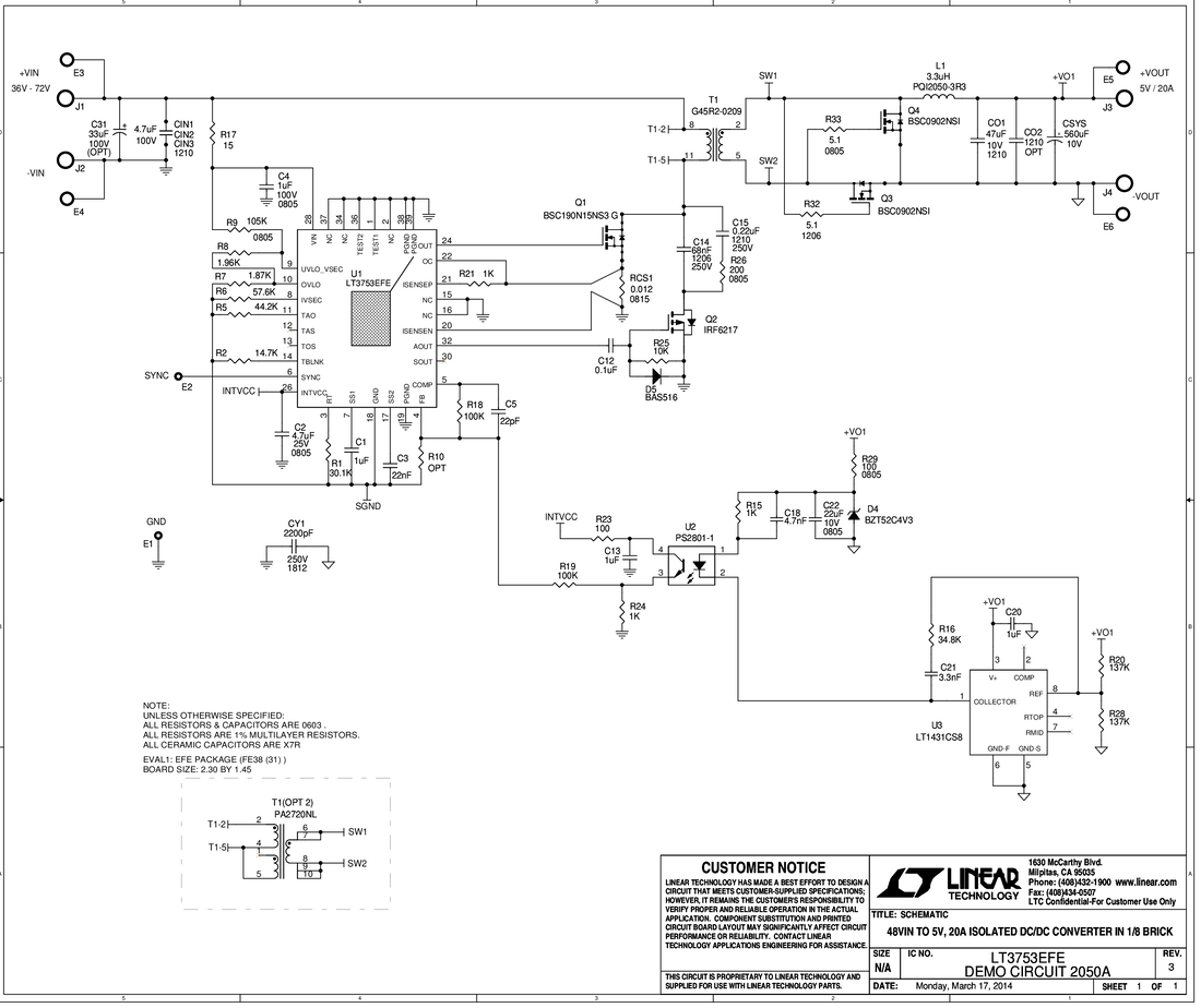 DC2050A - Schematic