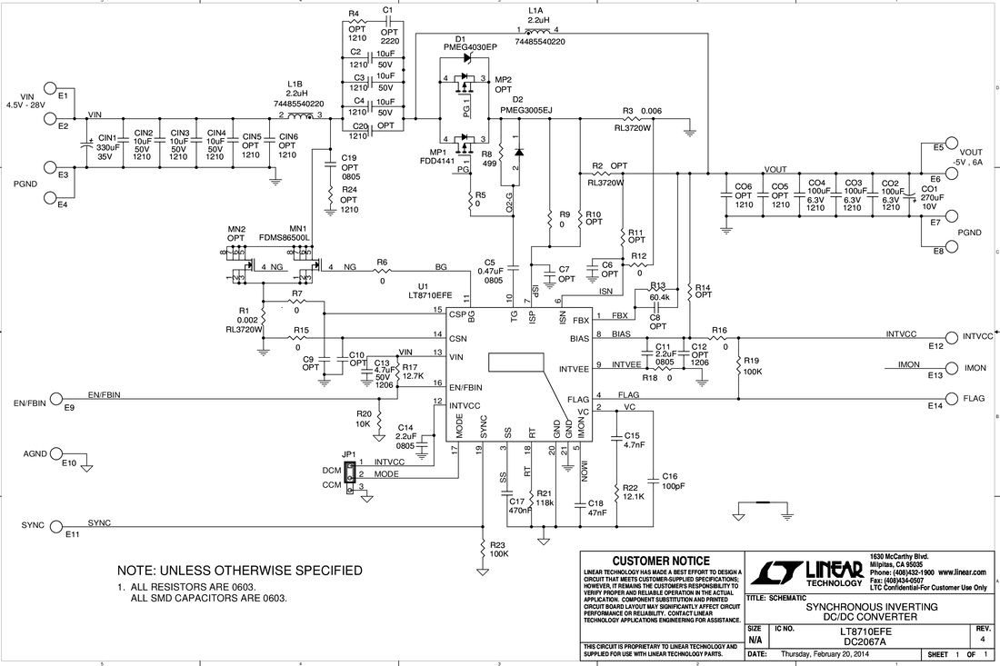 DC2067A - Schematic