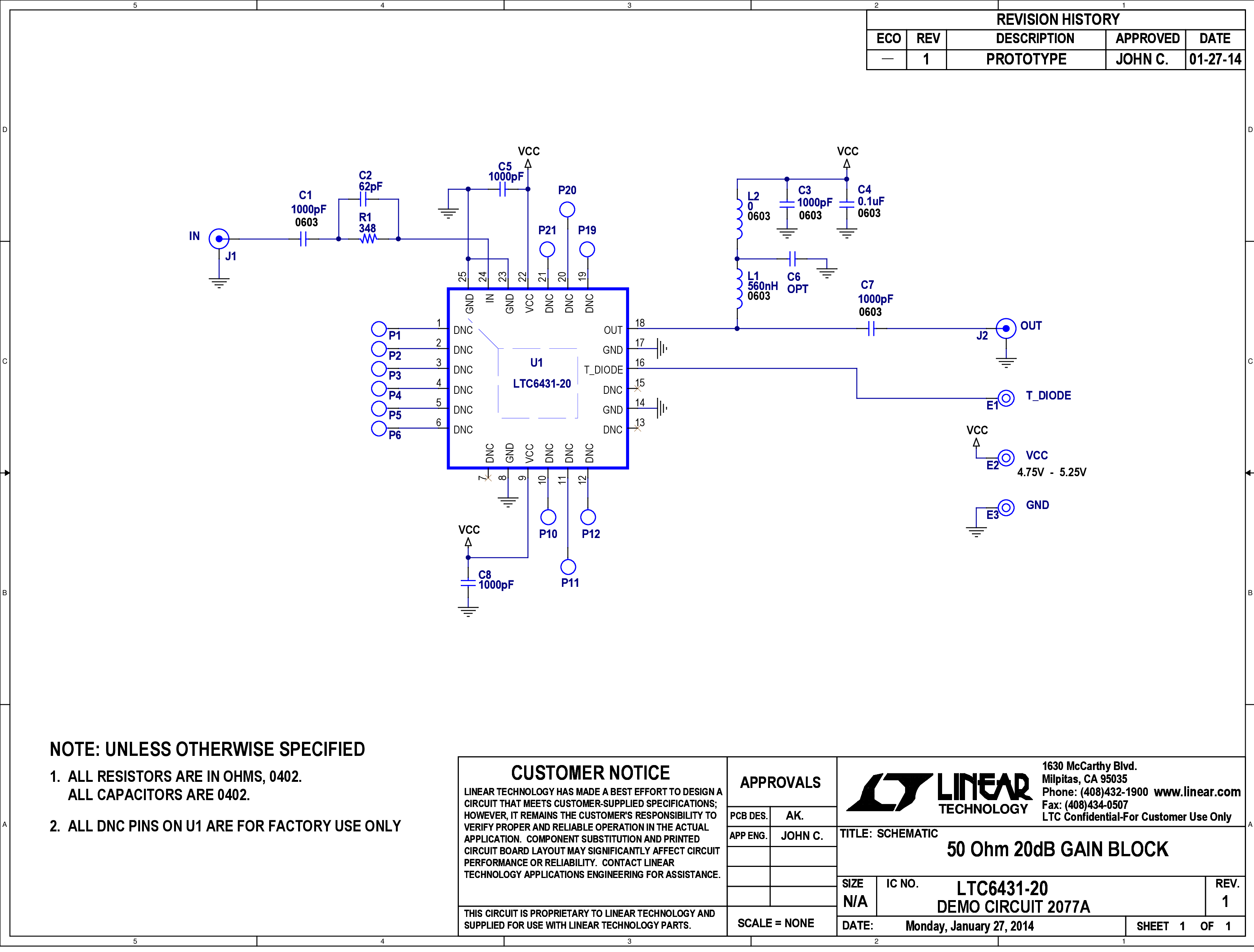 DC2077A  - Schematic