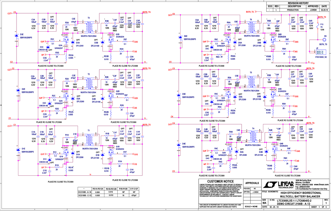 DC2100B - Schematic