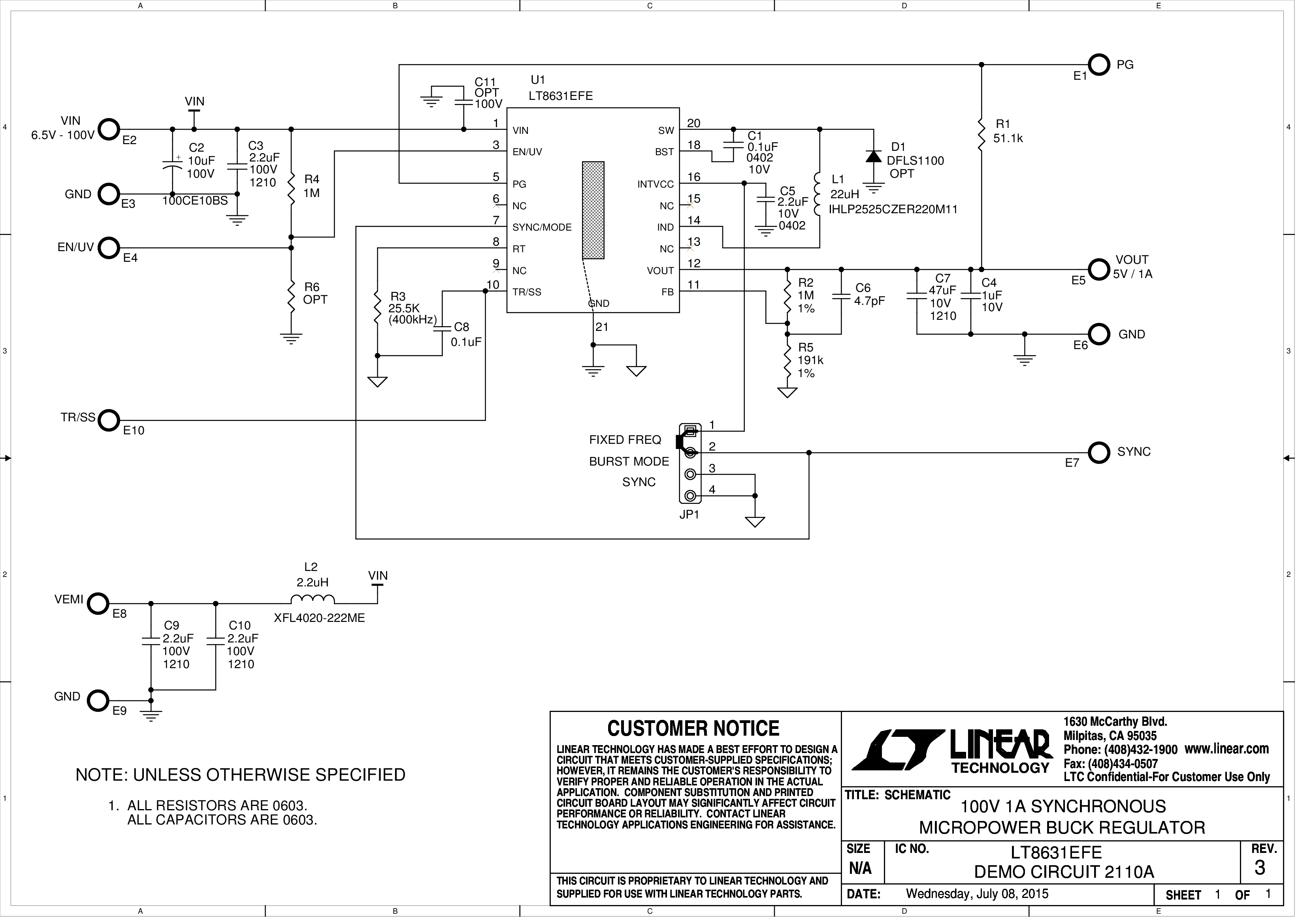 DC2110A - Schematic