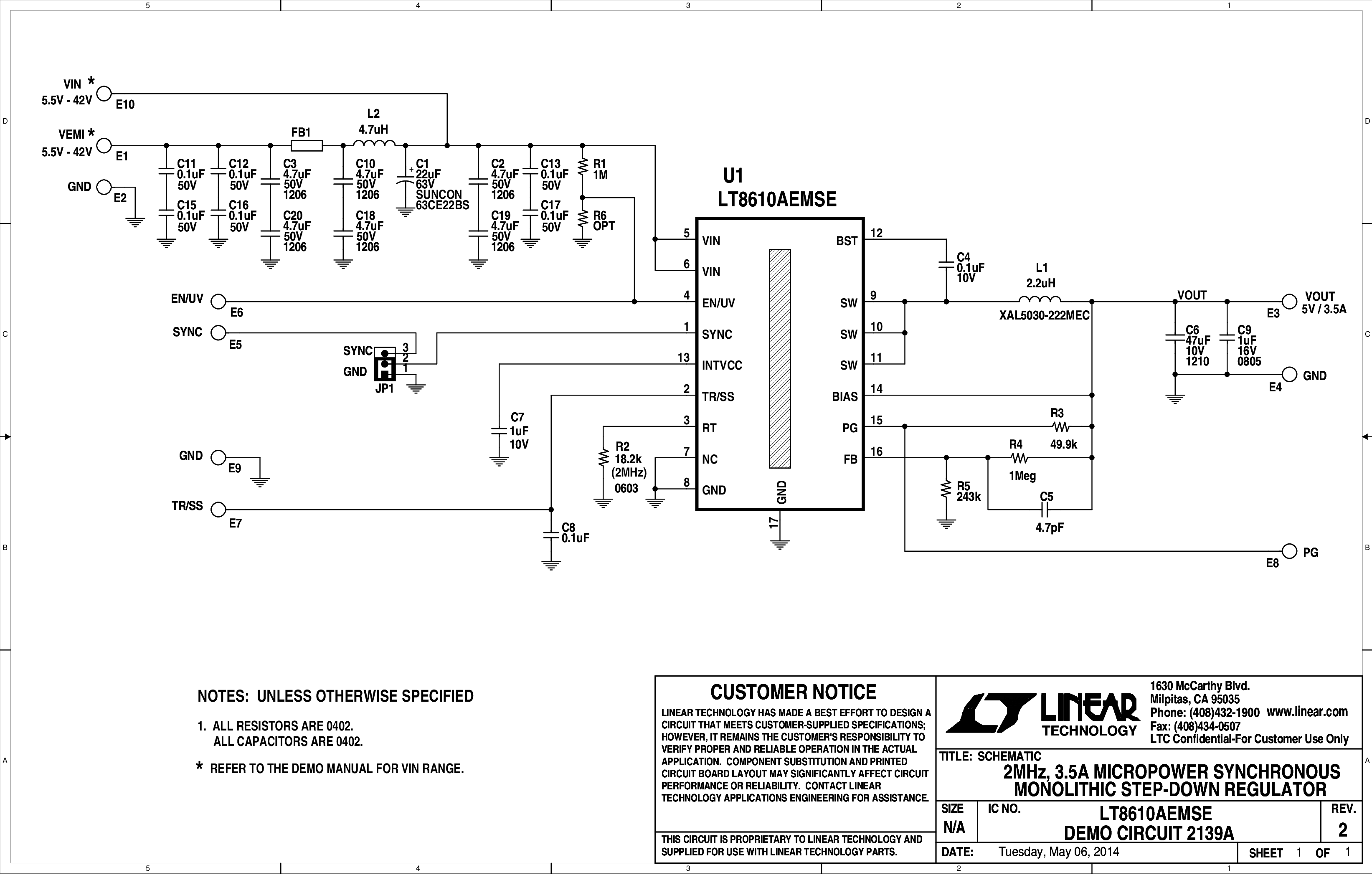 DC2139A - Schematic