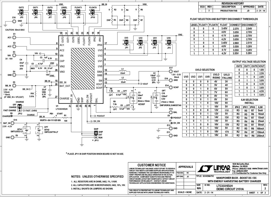 DC2151A - Schematic