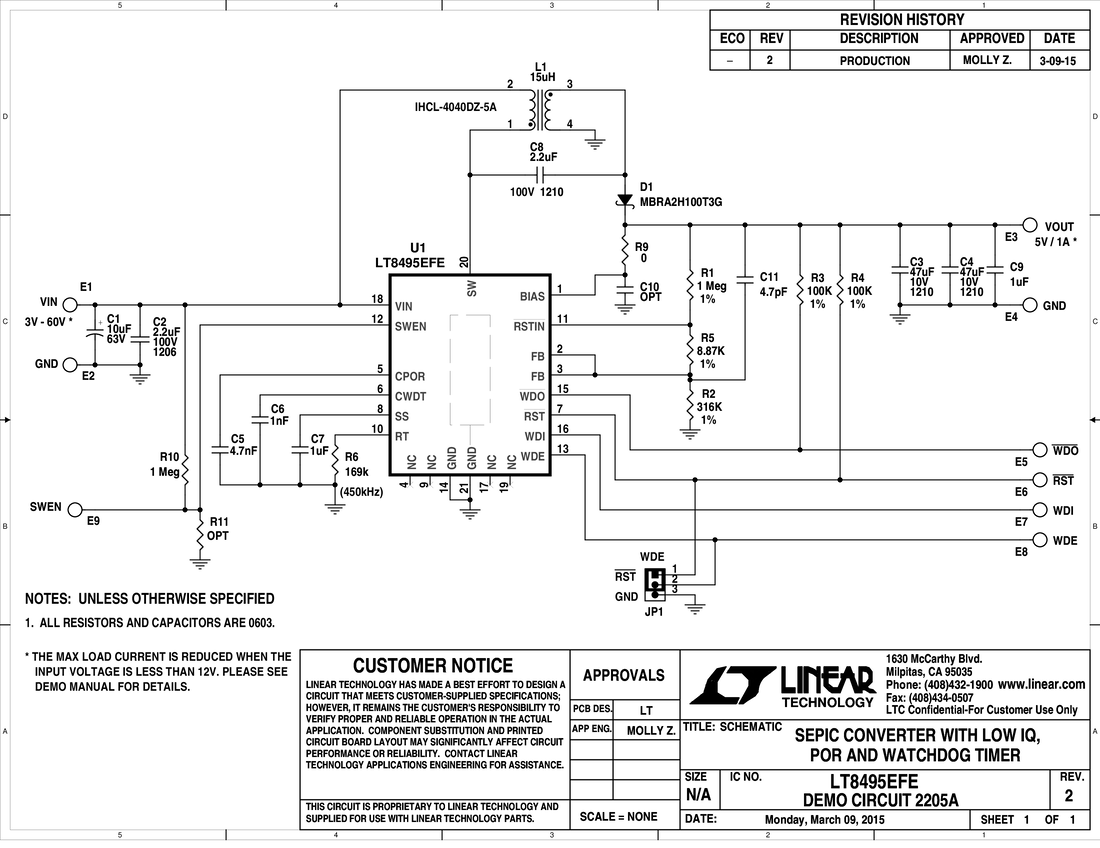 DC2205A - Schematic