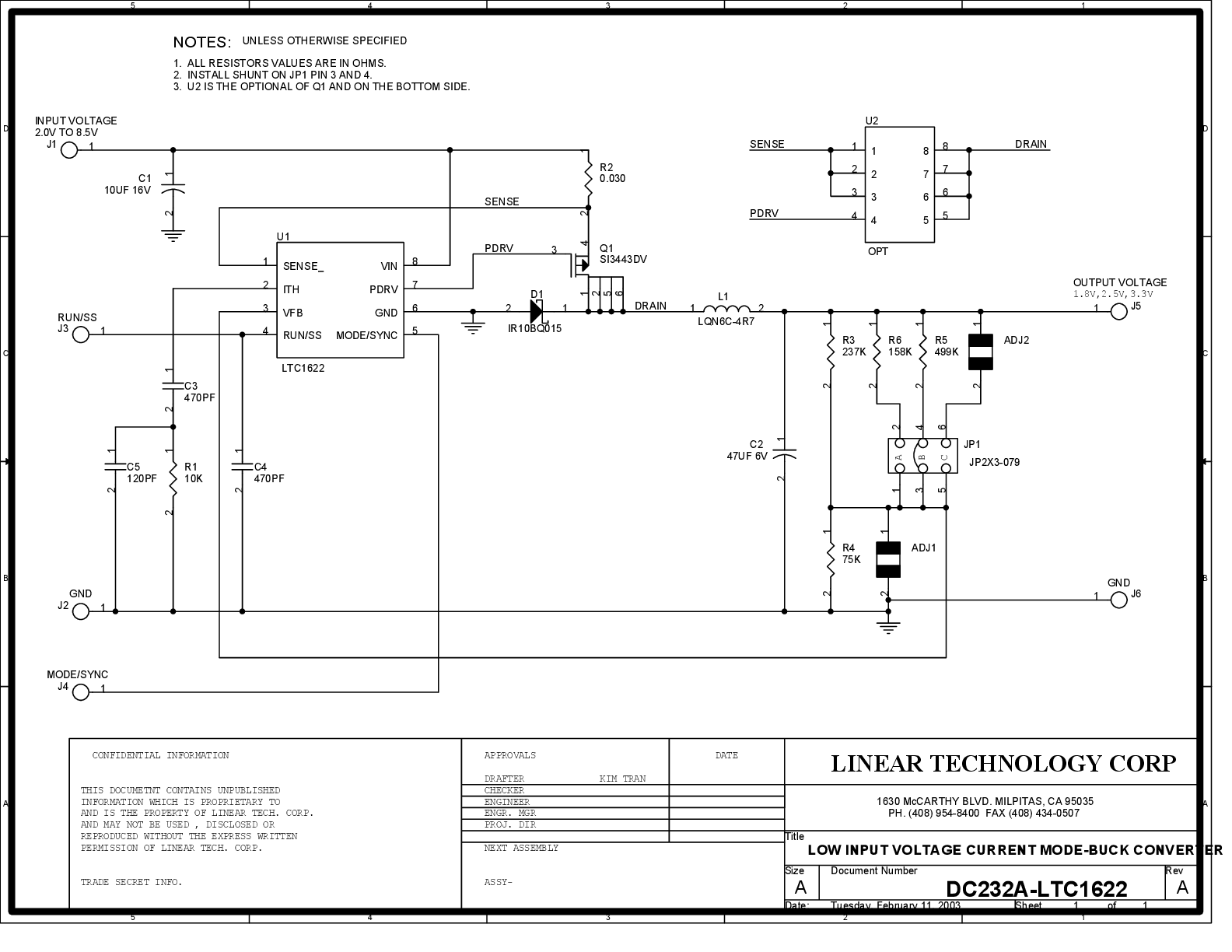 DC232A - Schematic