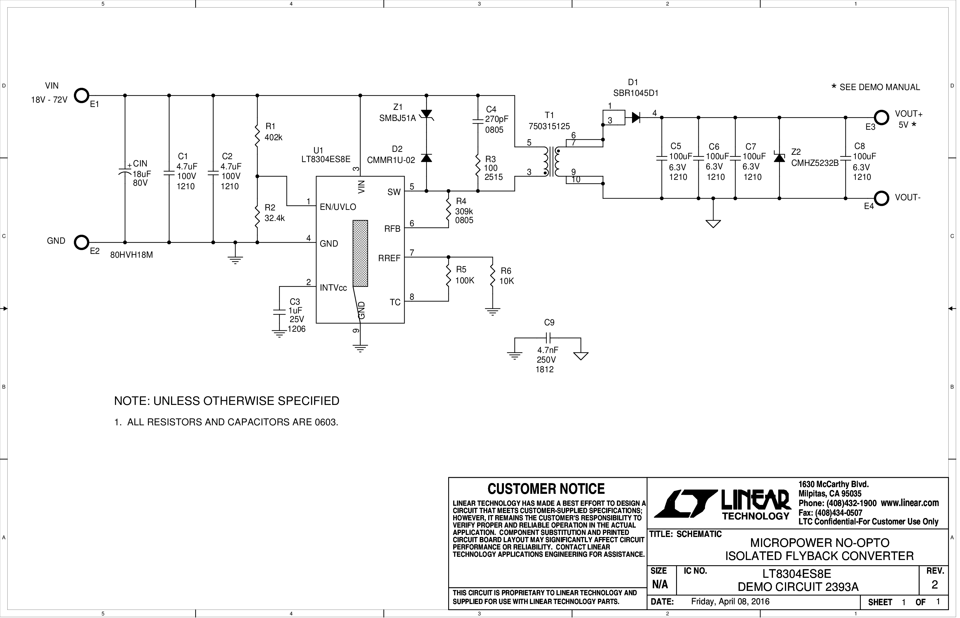 DC2393A - Schematic