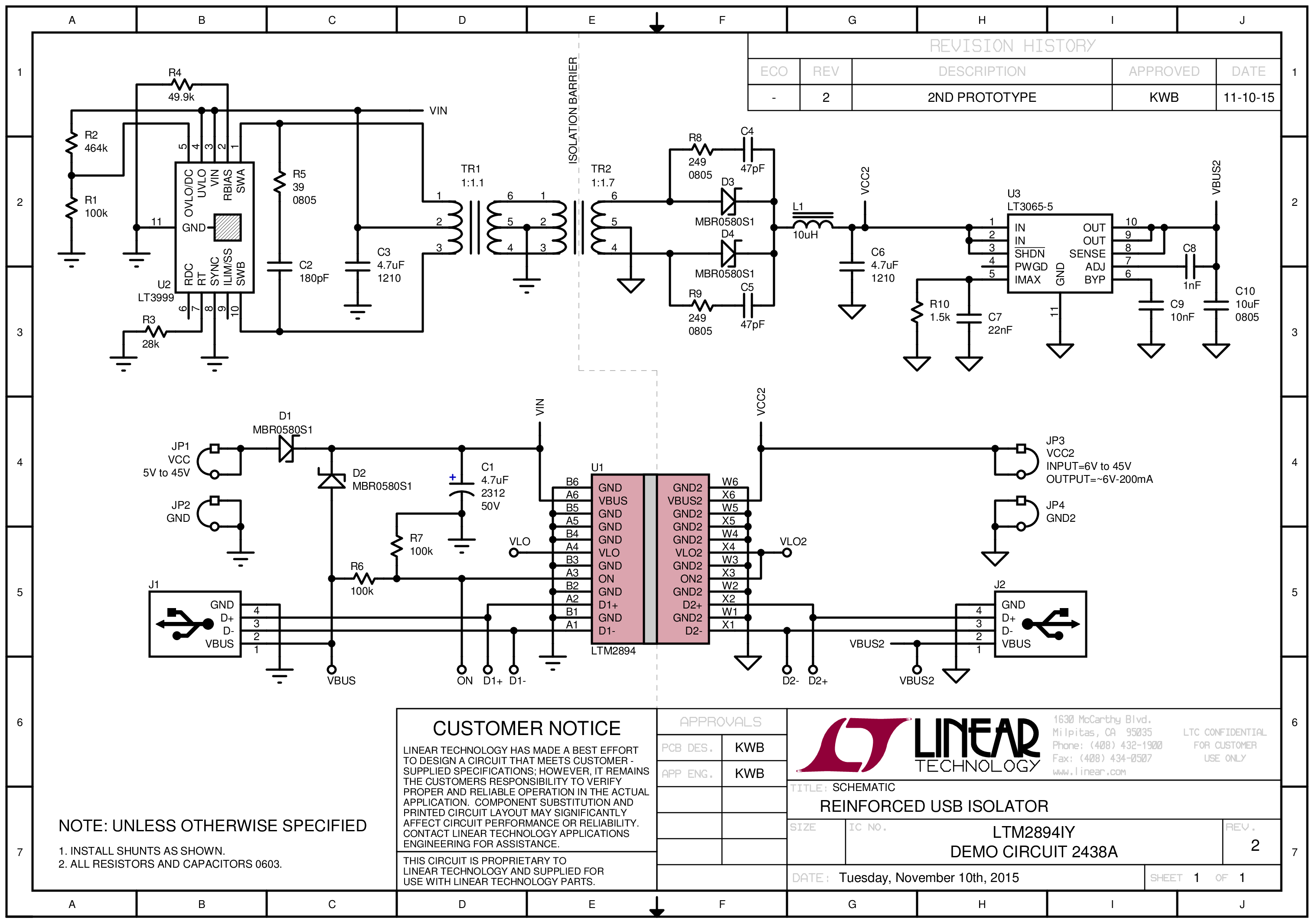 DC2438A - Schematic