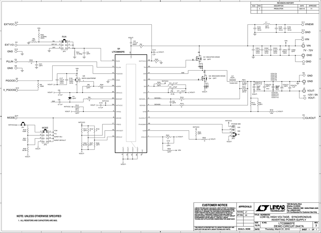 DC2447A Demo Board Schematic