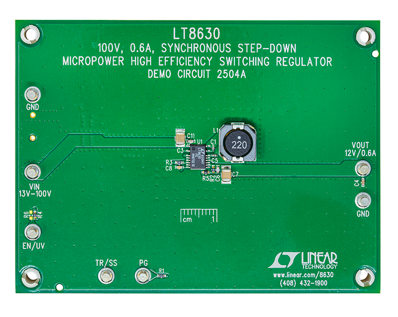 DC2504A Evaluation Board - Top View