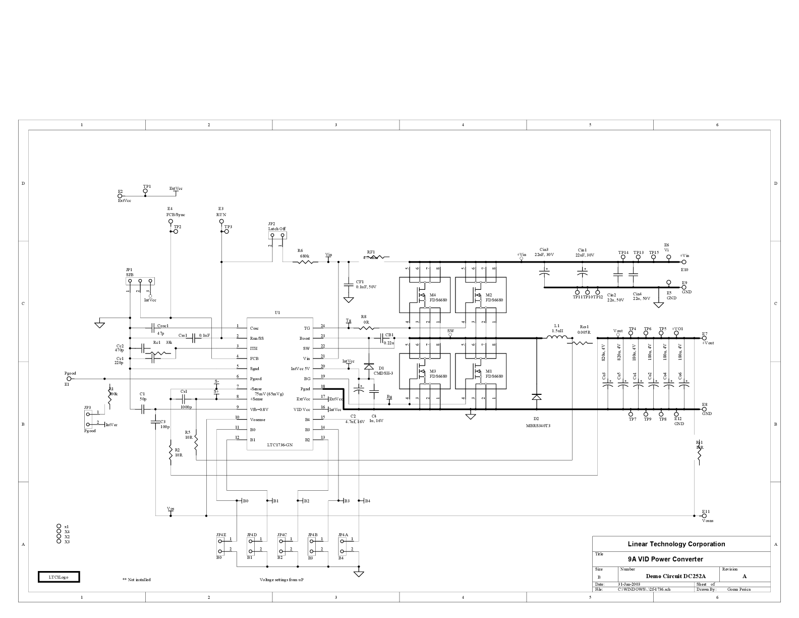 DC252A - Schematic