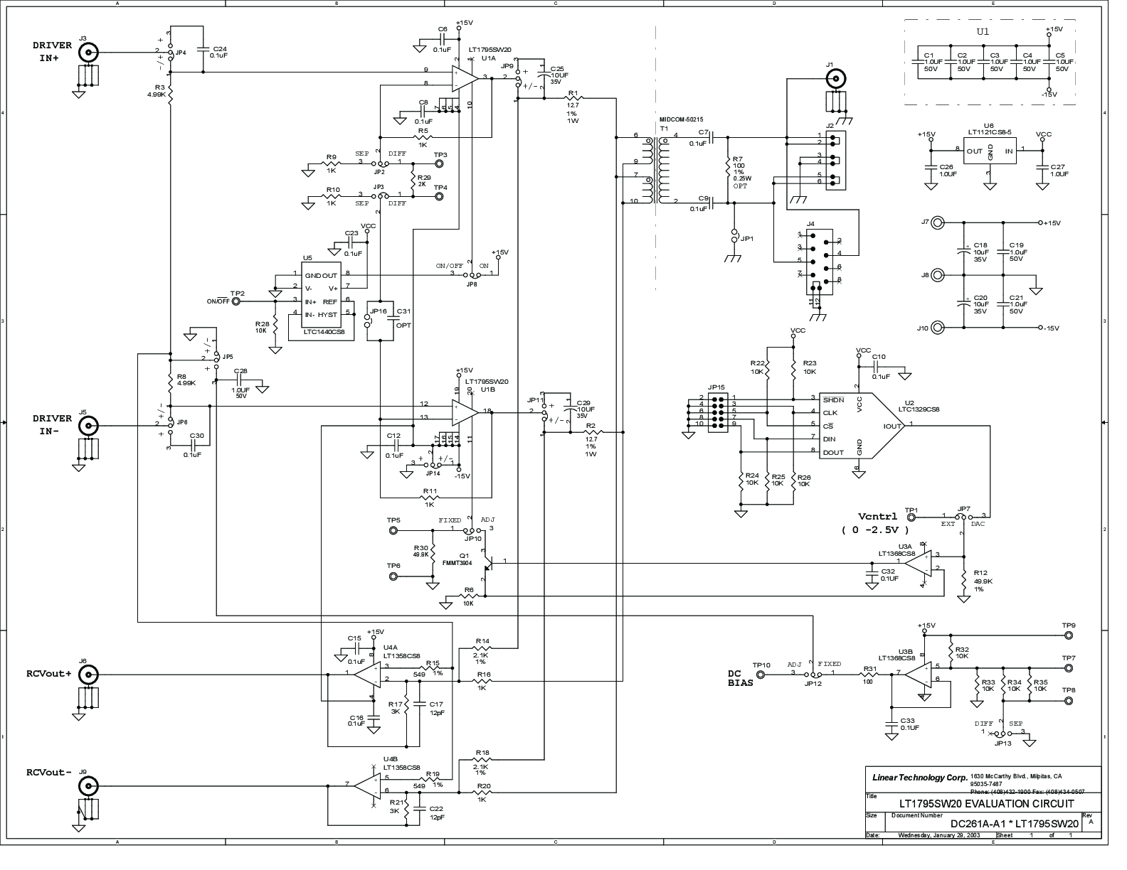 DC261A-A - Schematic