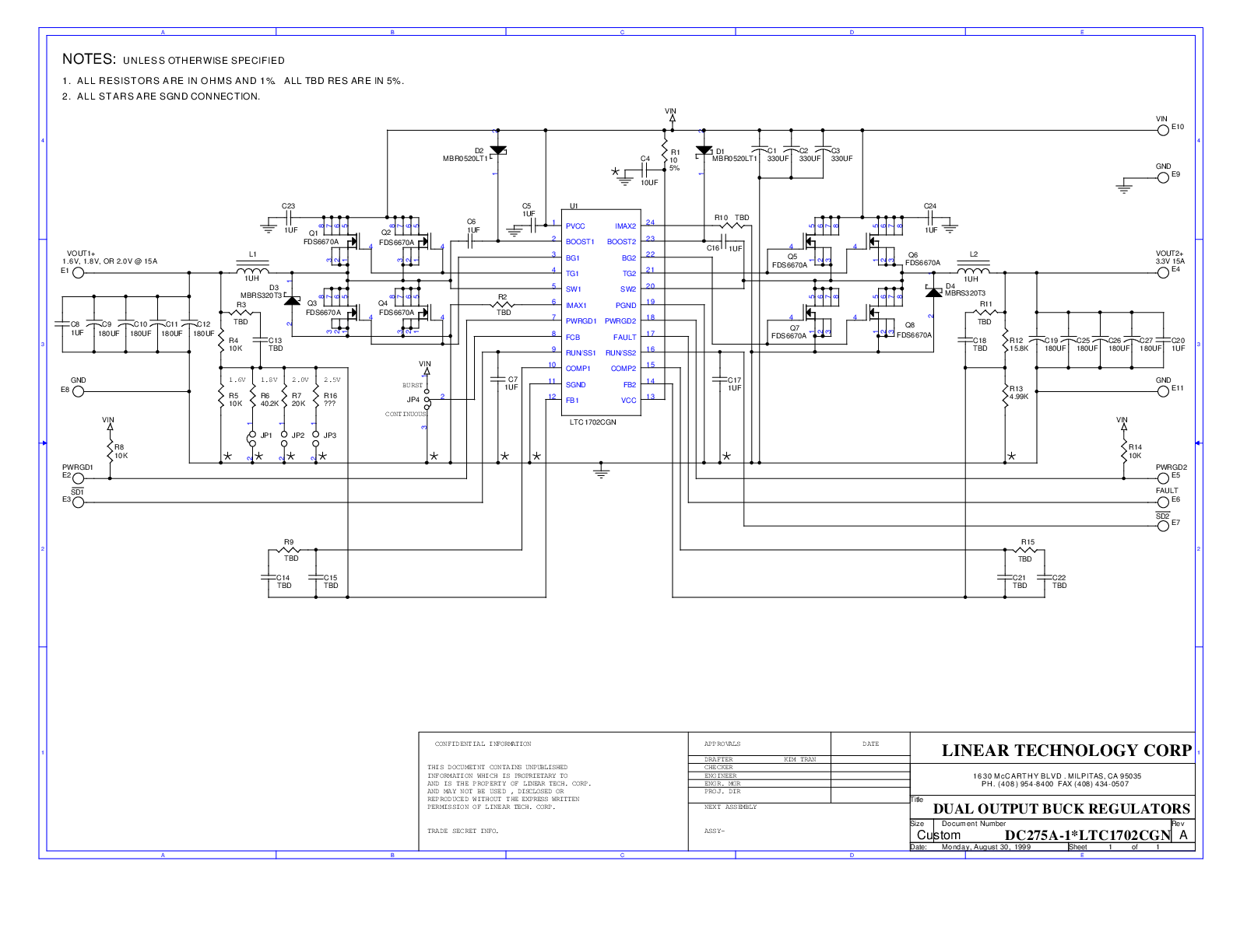 DC275A - Schematic