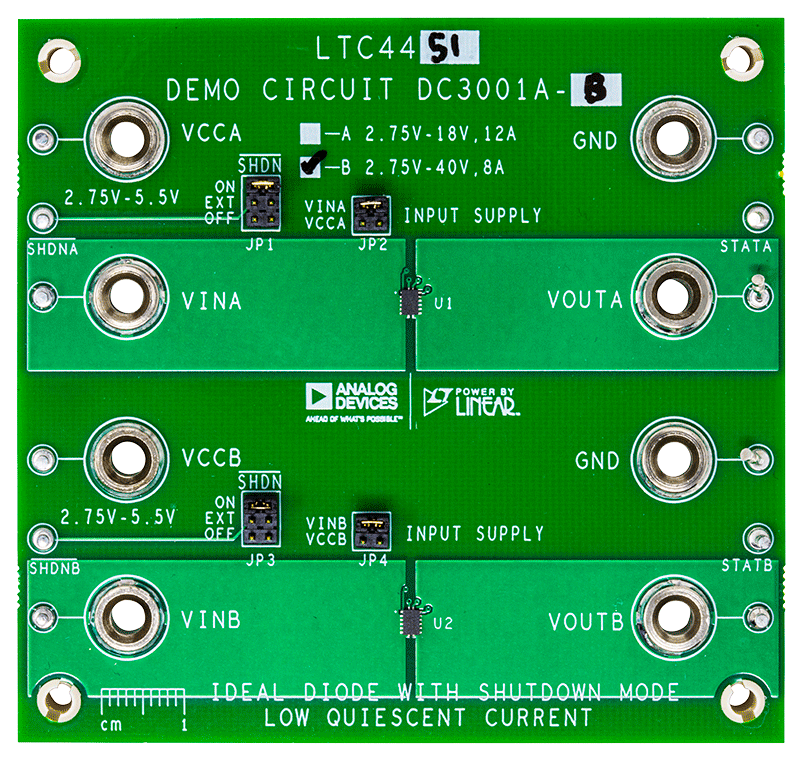 DC3001A-B Evaluation Board - Top View