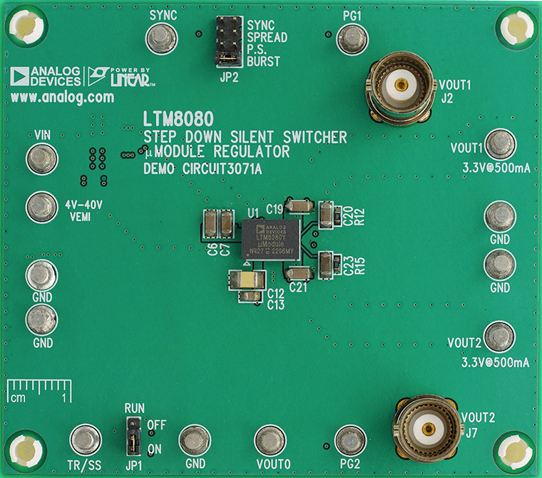 DC3071A Evaluation Board - Top View