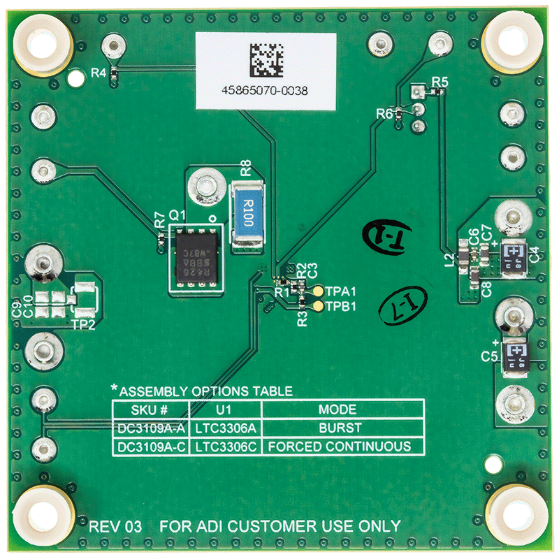 DC3109A Evaluation Board - Bottom View