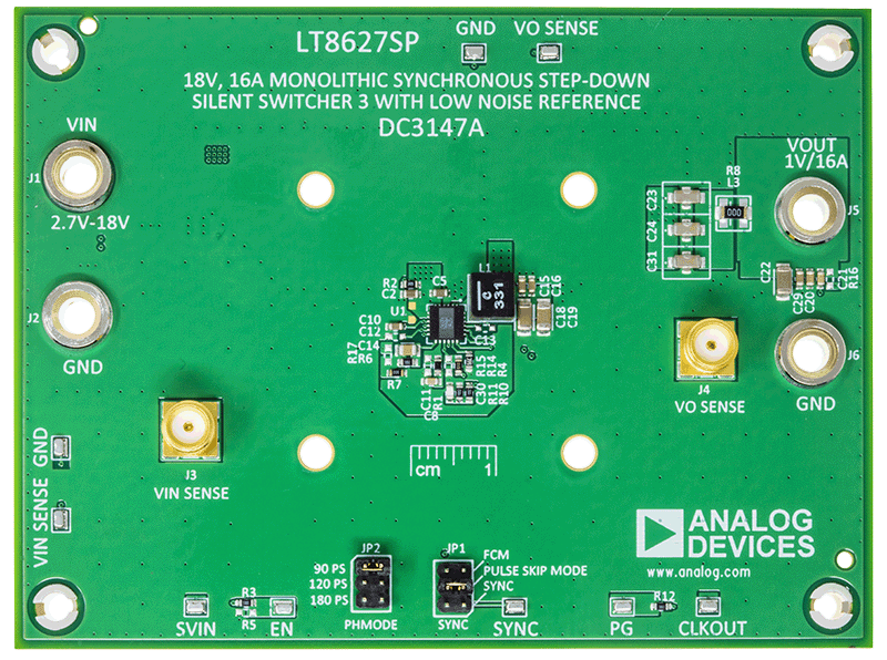 DC3147A Evaluation Board - Top View