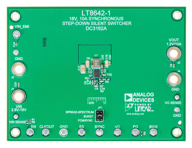 DC3162A Evaluation Board - Top View