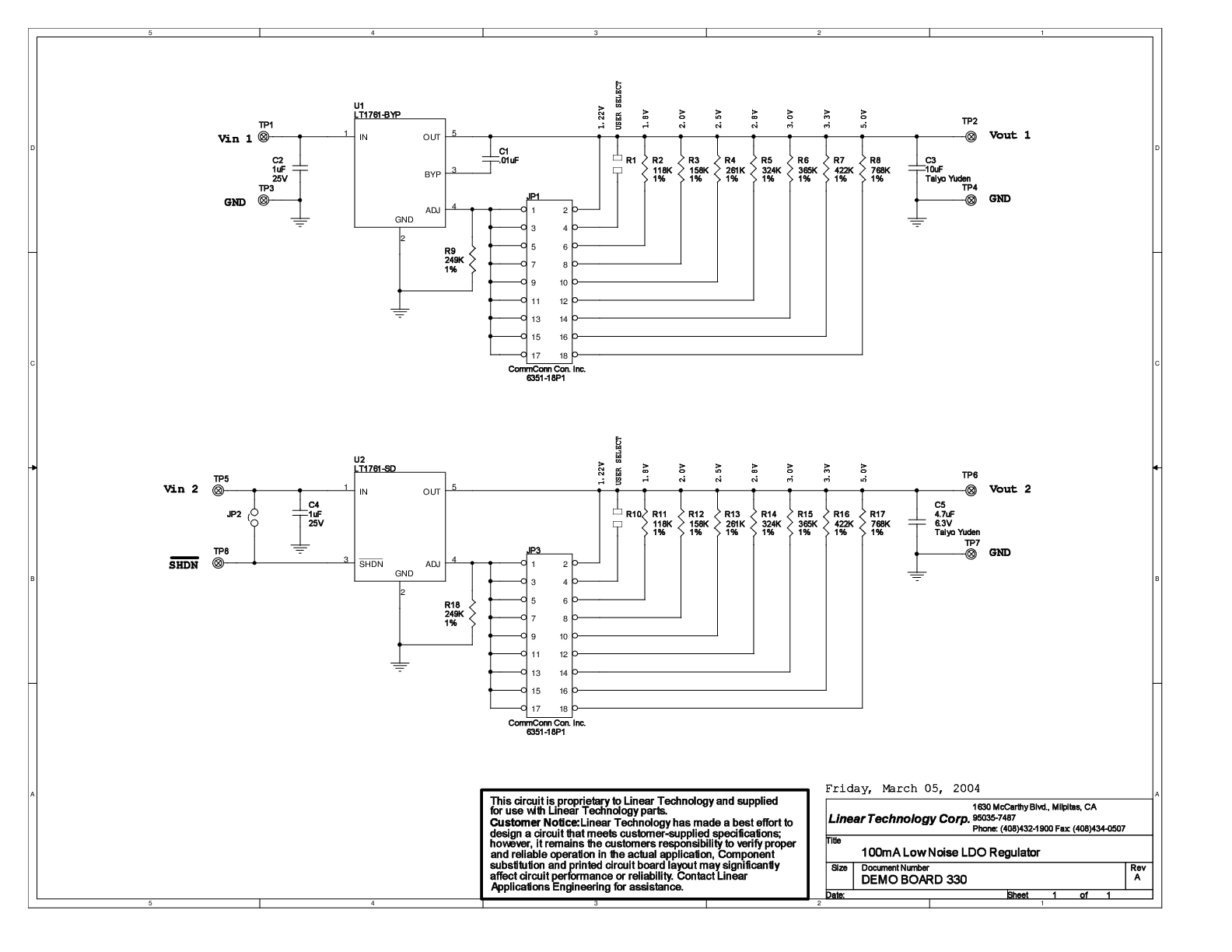 DC330A - Schematic