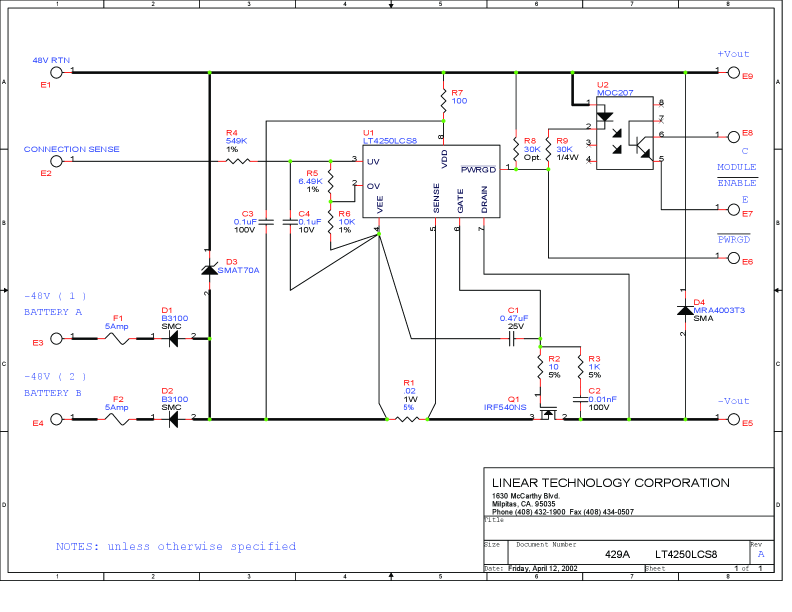 DC429A - Schematic