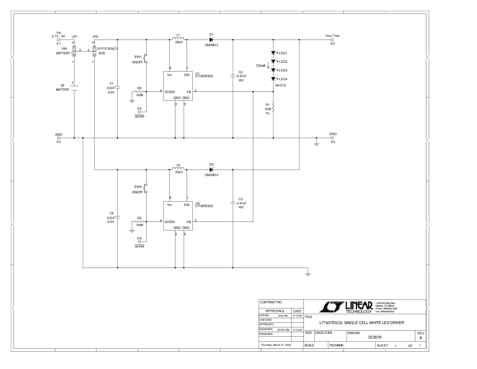 DC507A - Schematic