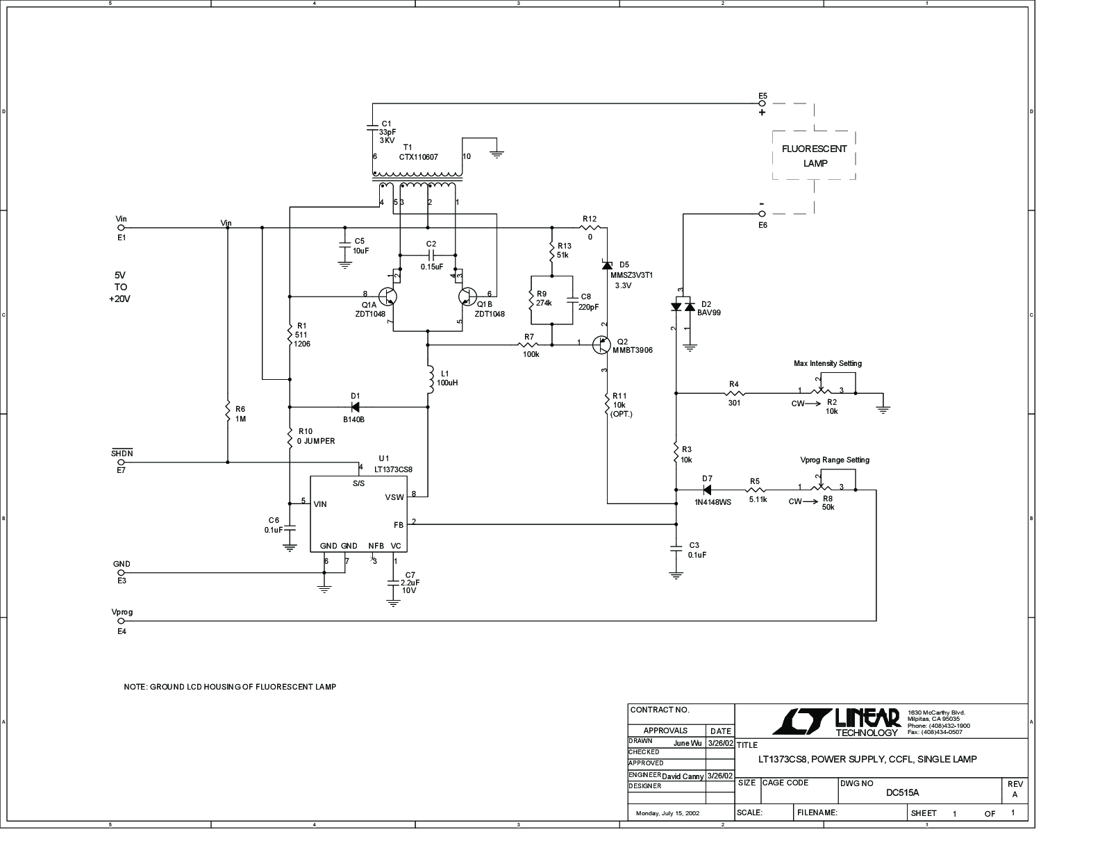 DC515A - Schematic