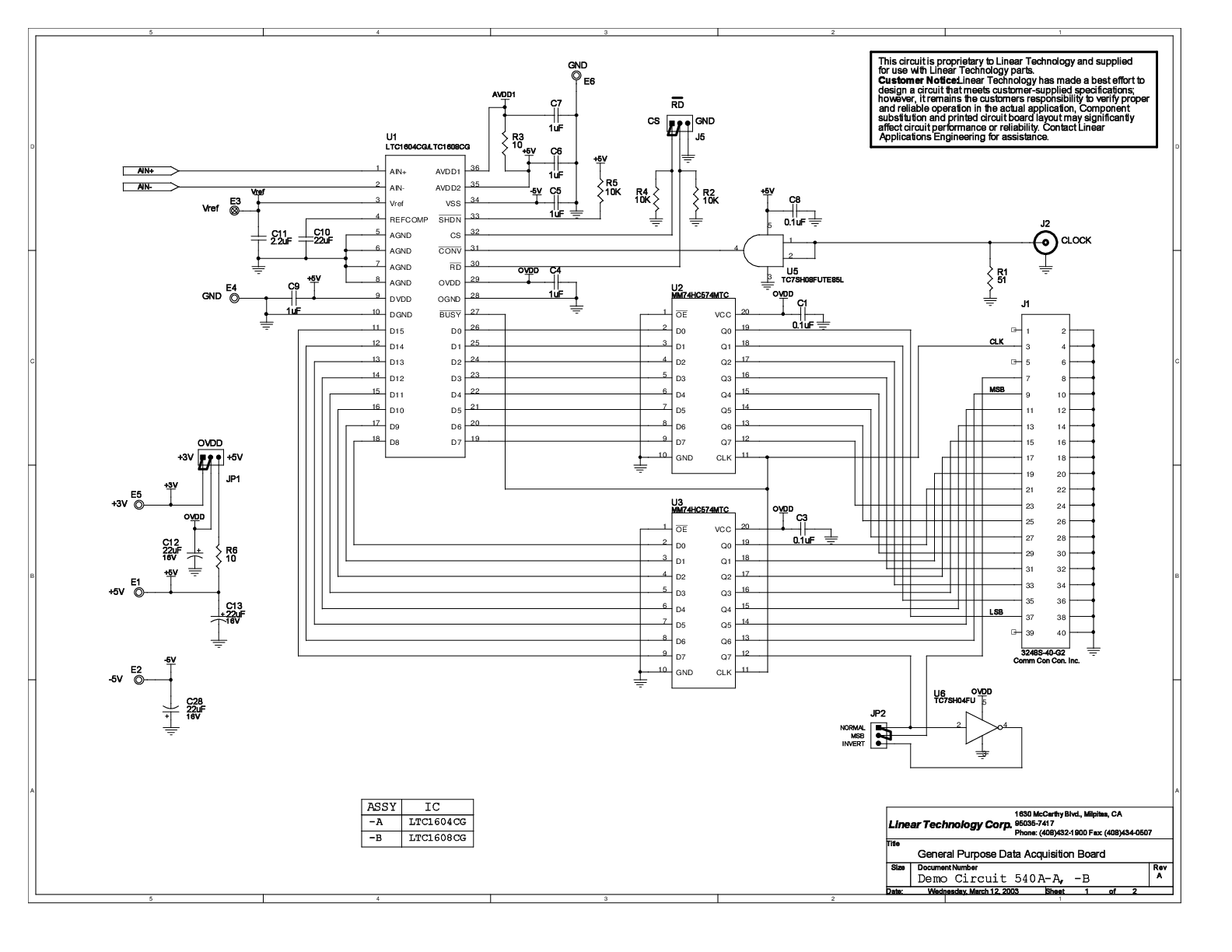 DC540A-A - Schematic