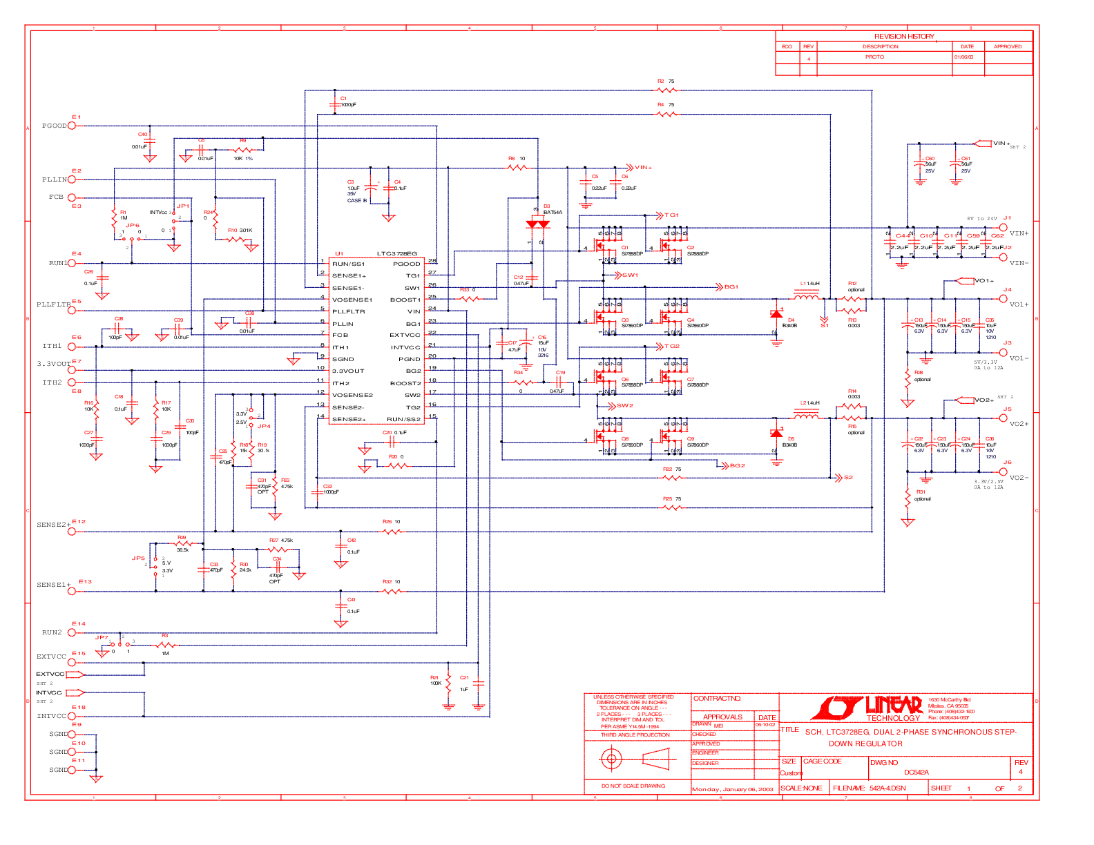 DC542A - Schematic