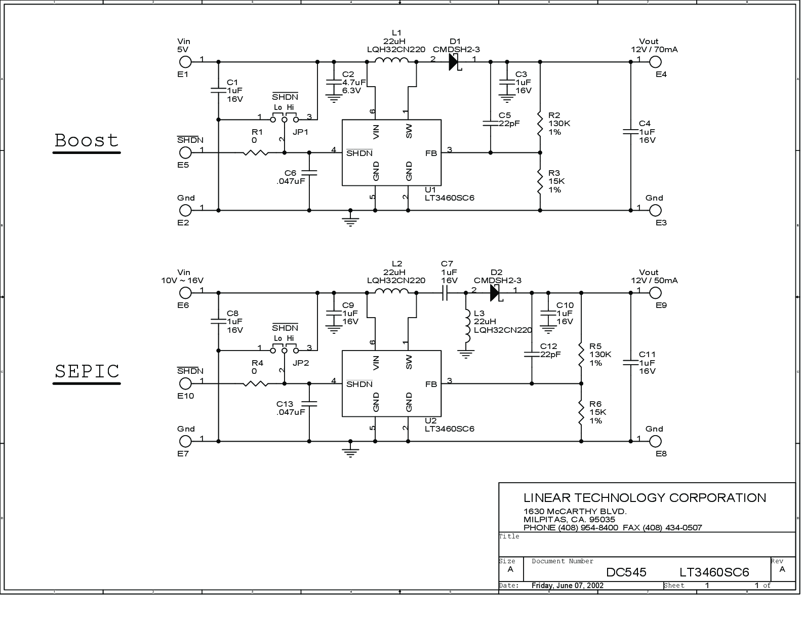 DC545A - Schematic