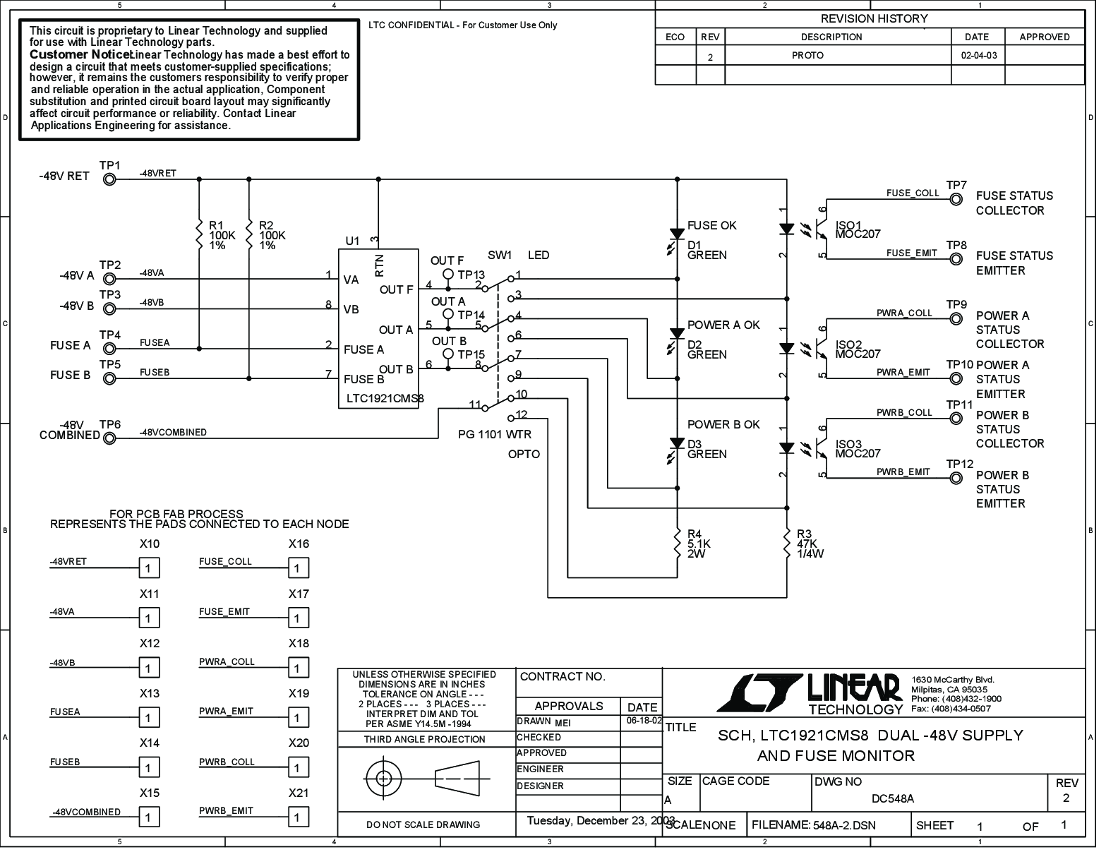 DC548A - Schematic
