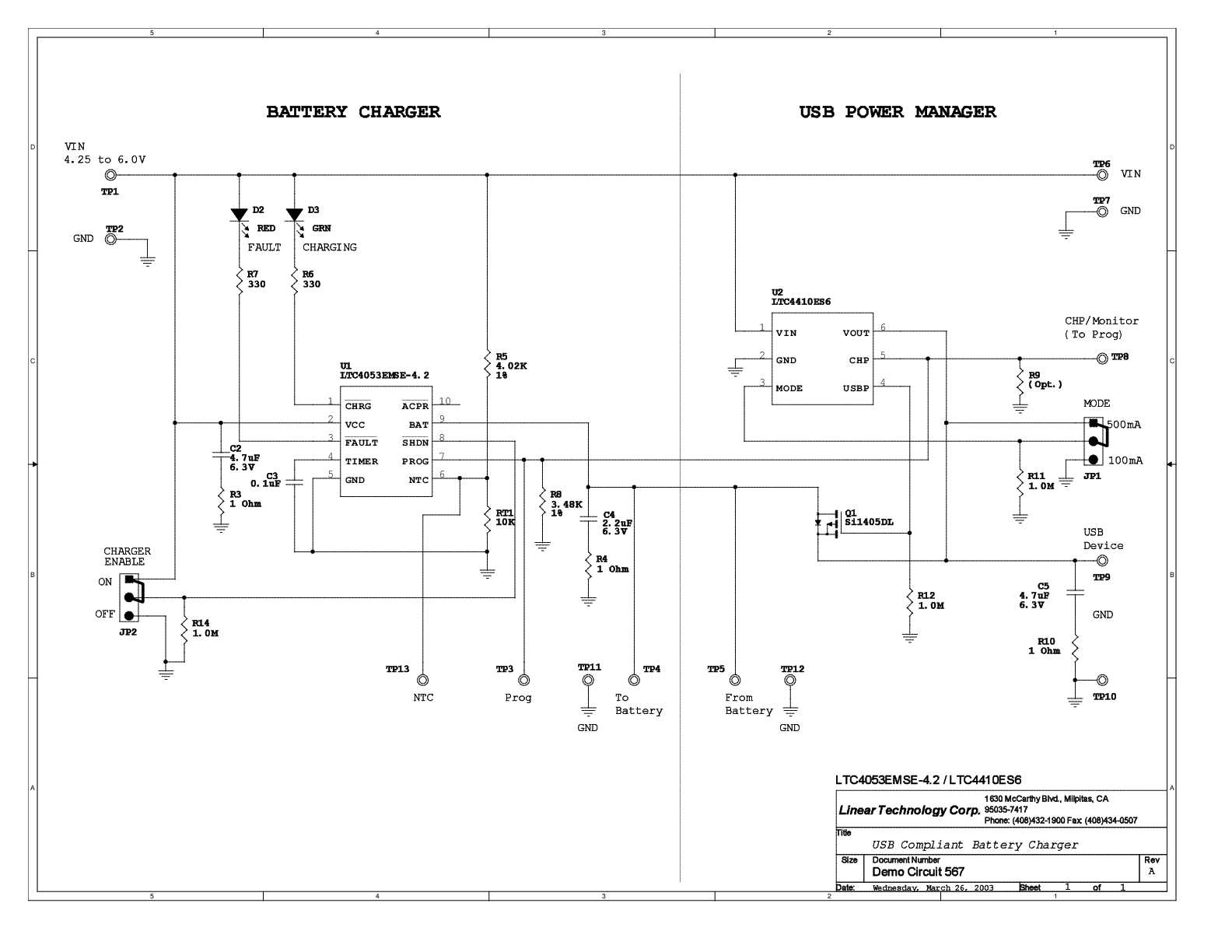 DC567A - Schematic