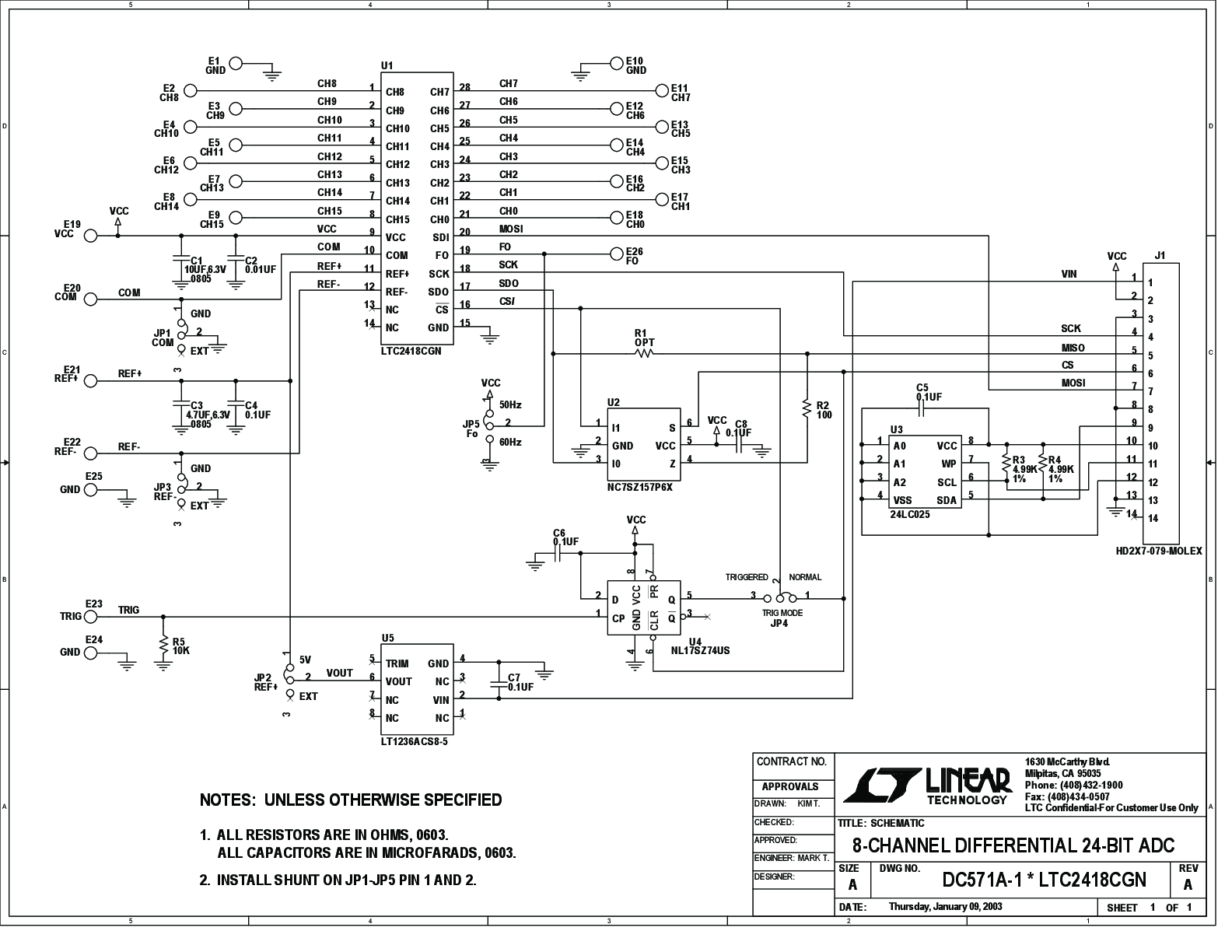 DC571A - Schematic