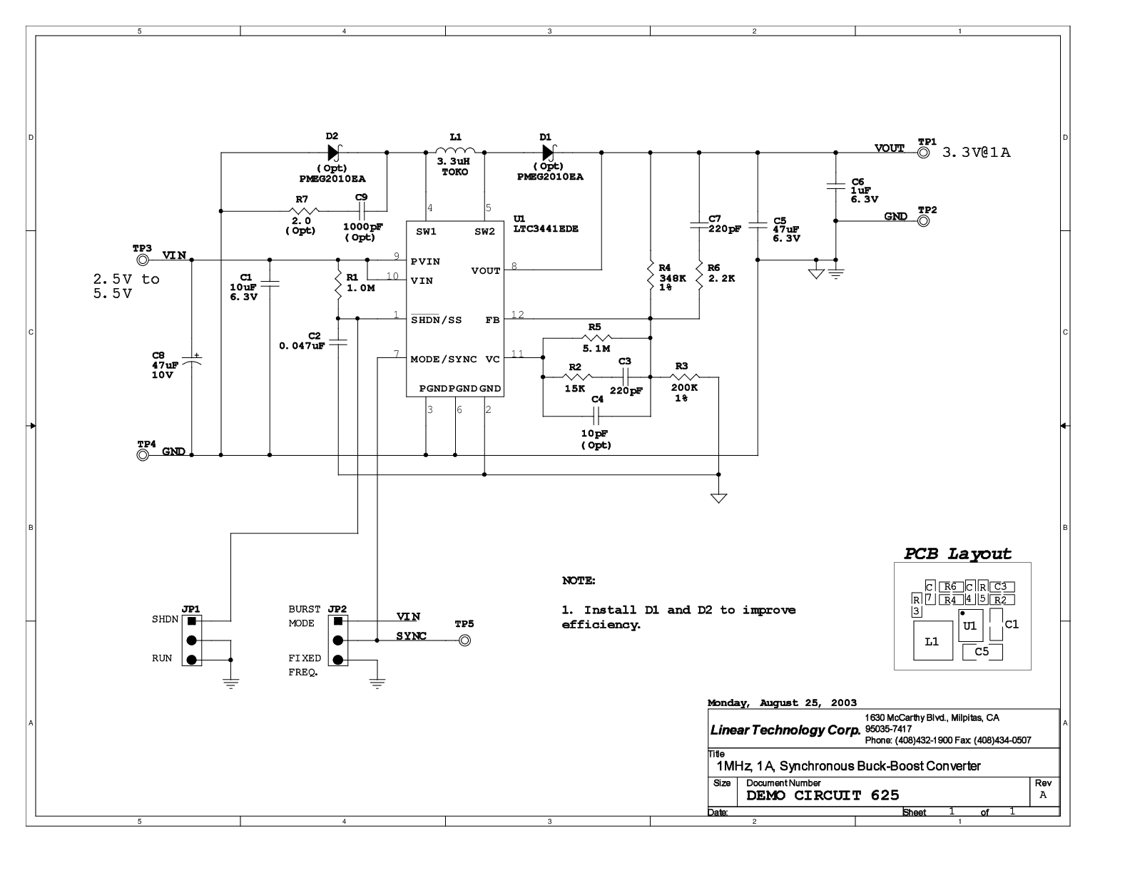 DC625A - Schematic