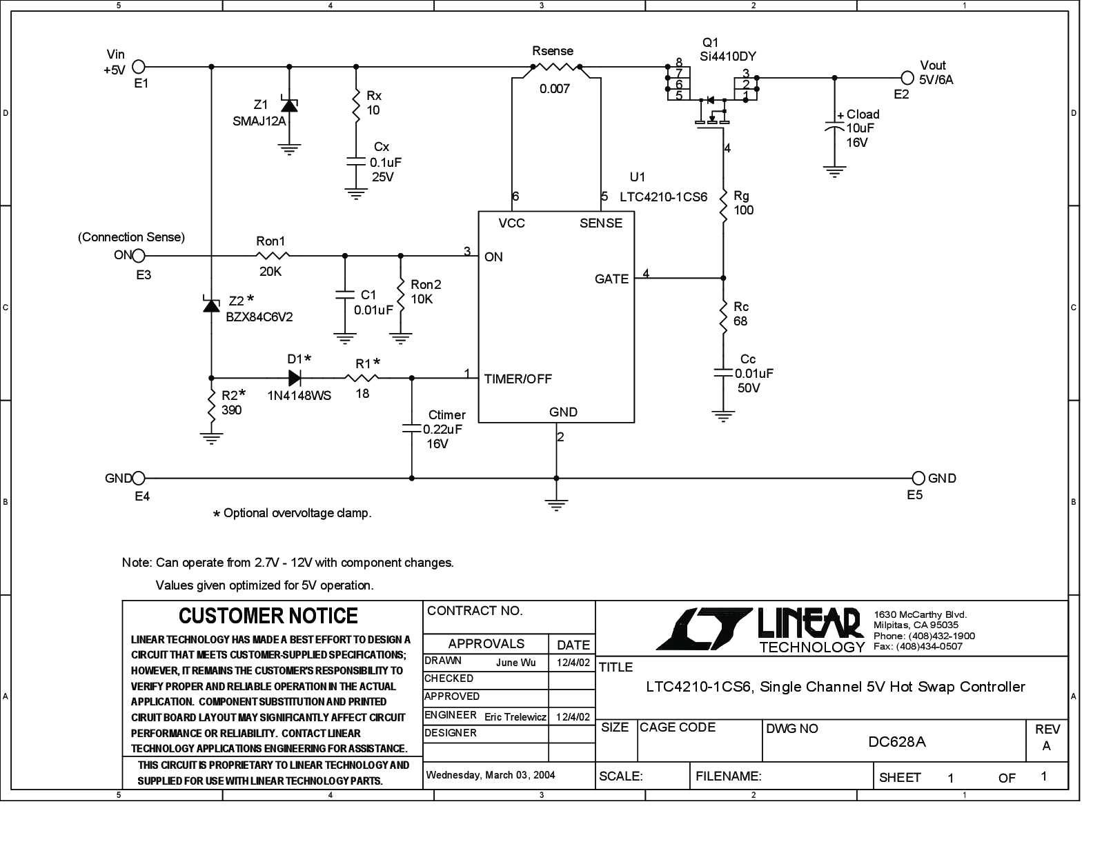 DC628A - Schematic