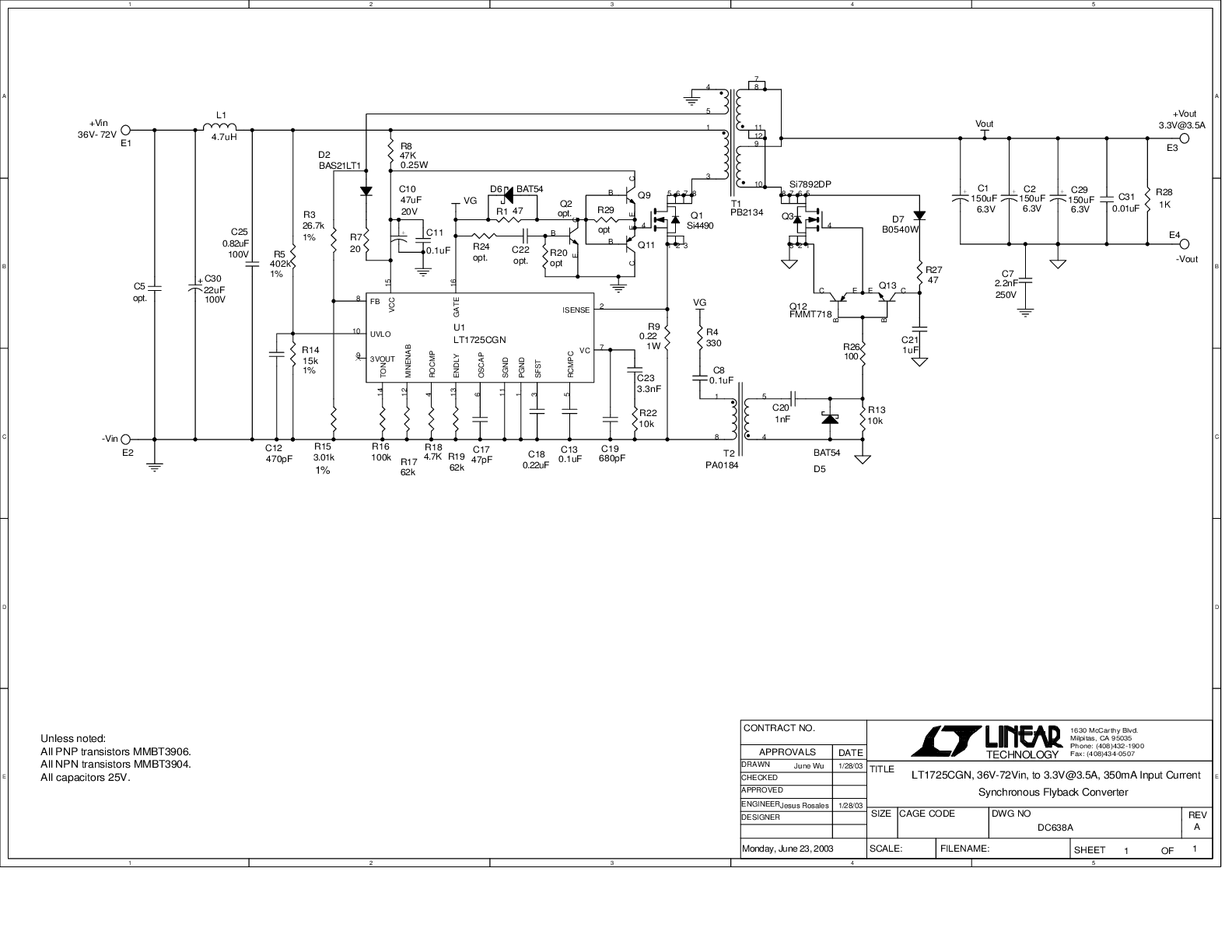 DC638A - Schematic
