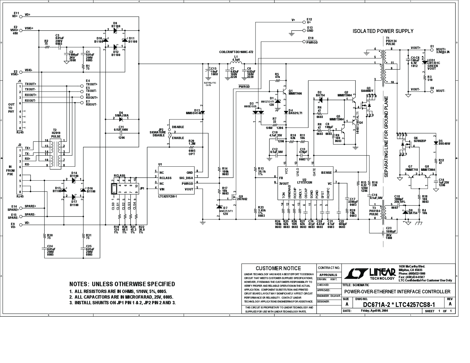 DC671A - Schematic