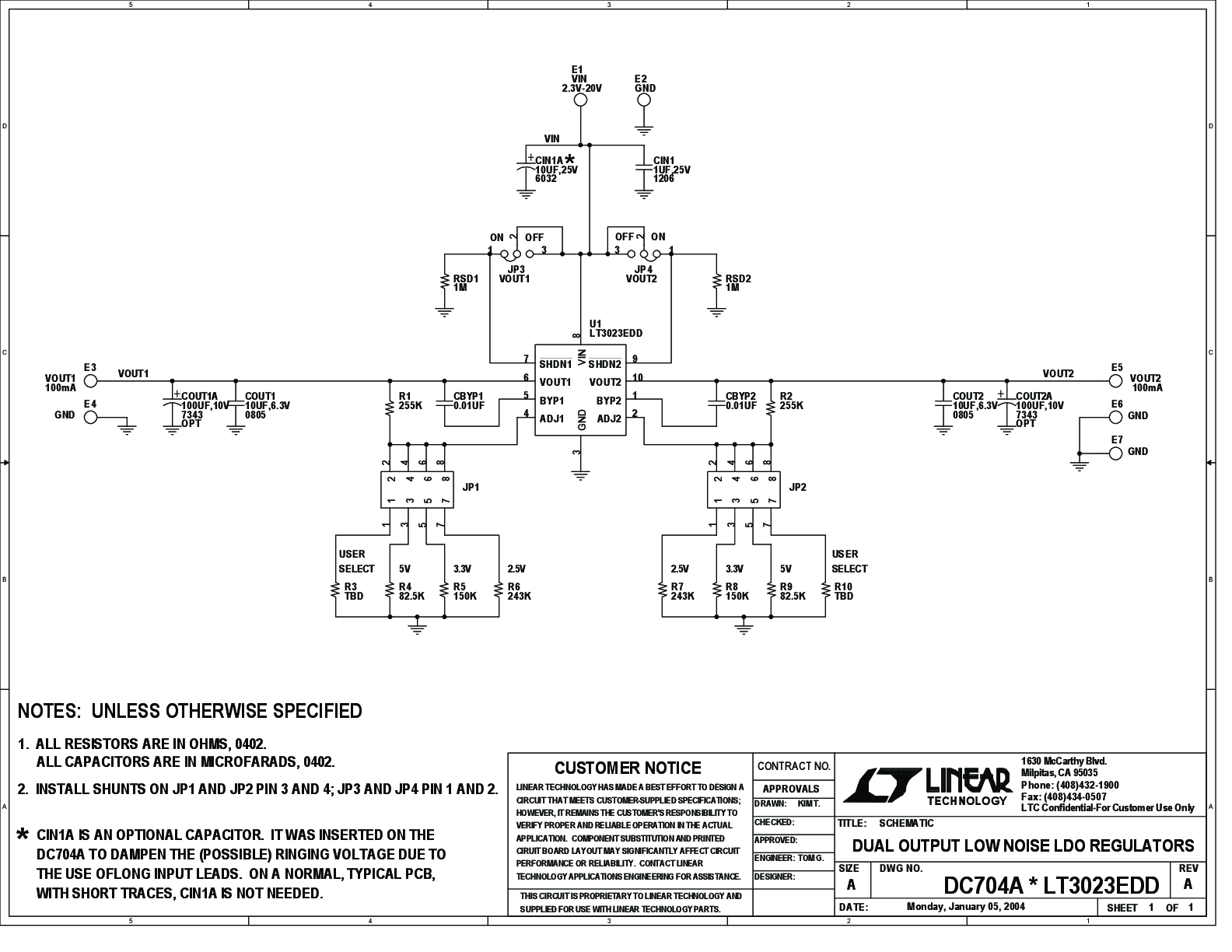DC704A - Schematic