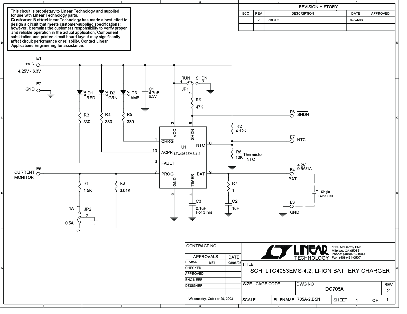 DC705A - Schematic