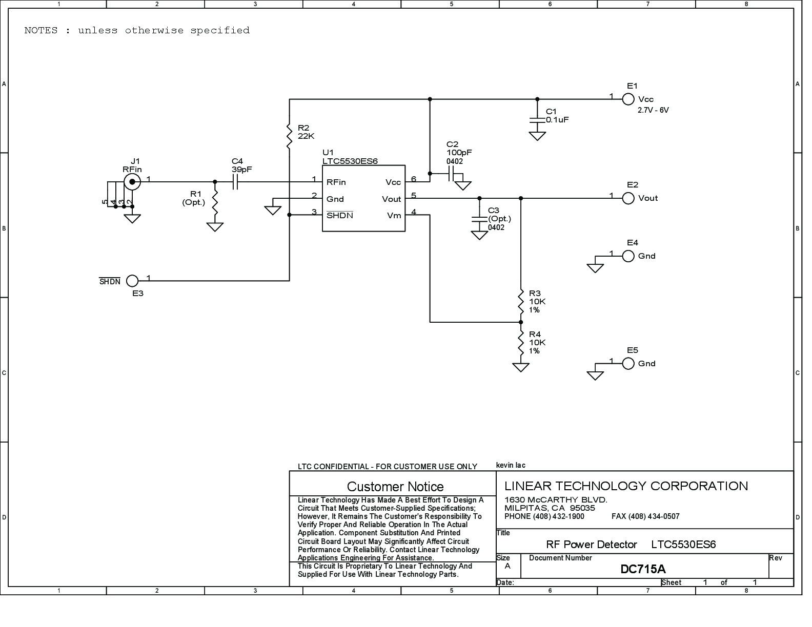 DC715A - Schematic