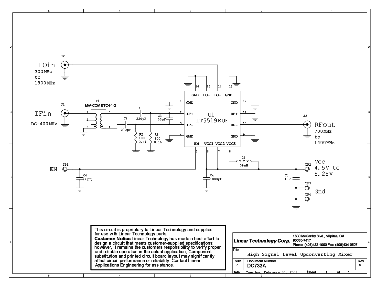 DC733A - Schematic