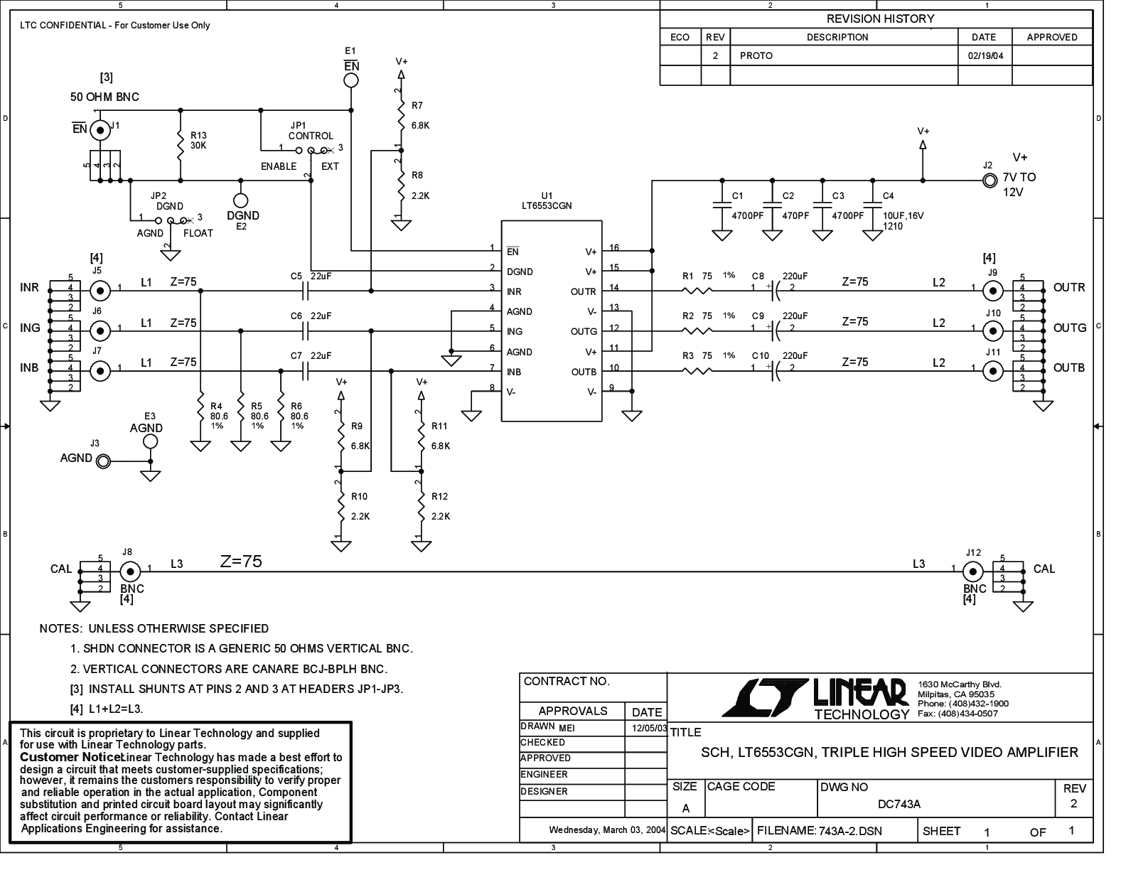 DC743A - Schematic
