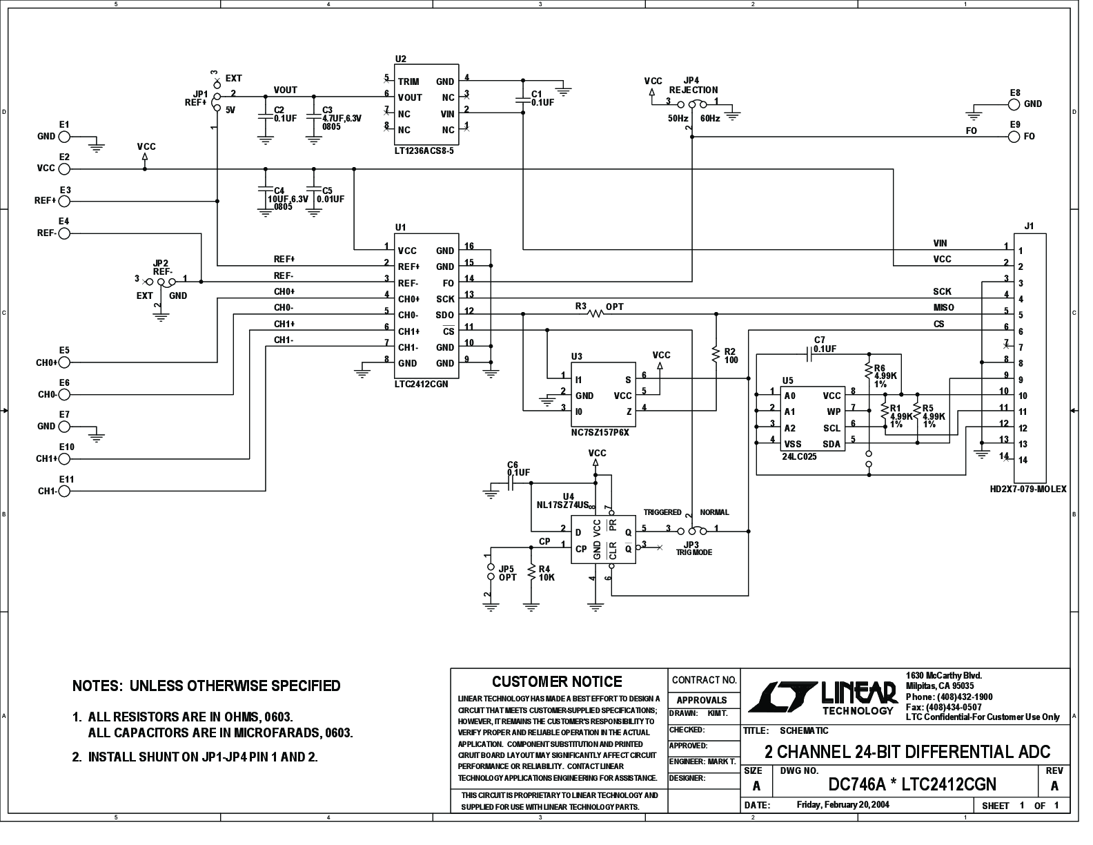 DC745A - Schematic