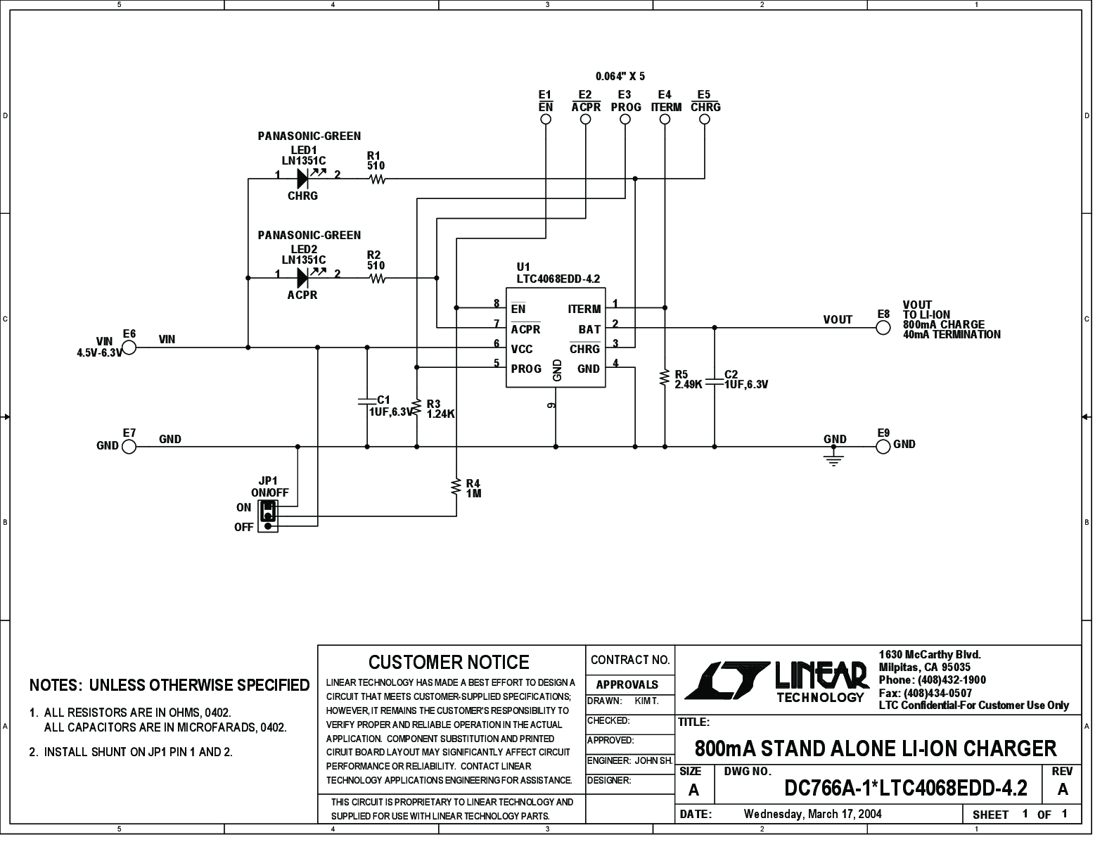 DC766A - Schematic