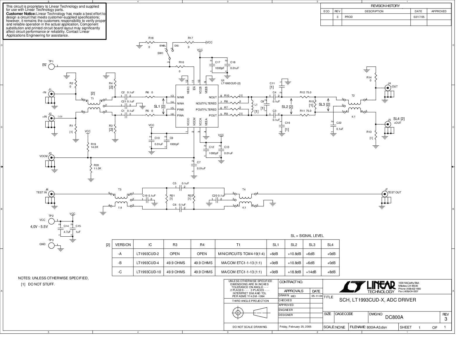 DC800A-A - Schematic