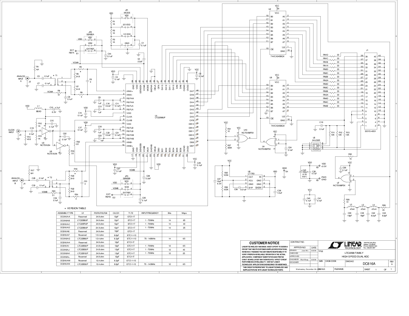 DC816A-B - Schematic