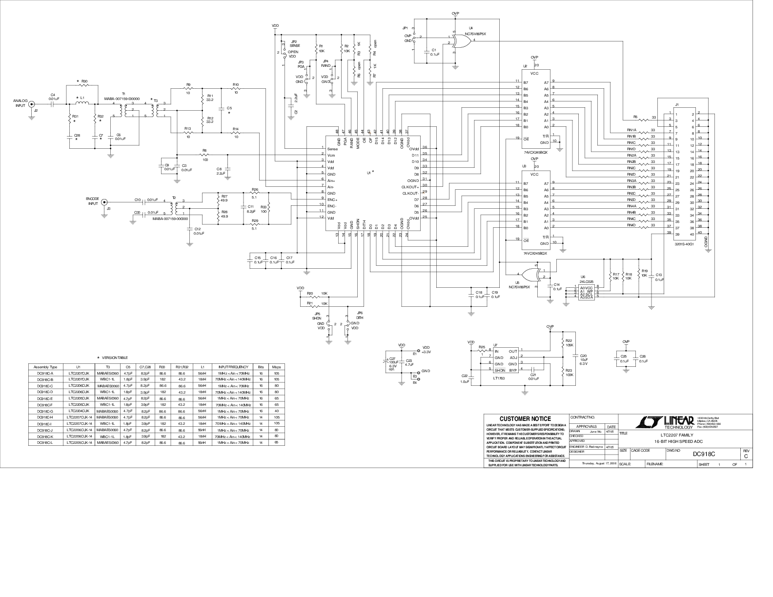 DC918C-A - Schematic