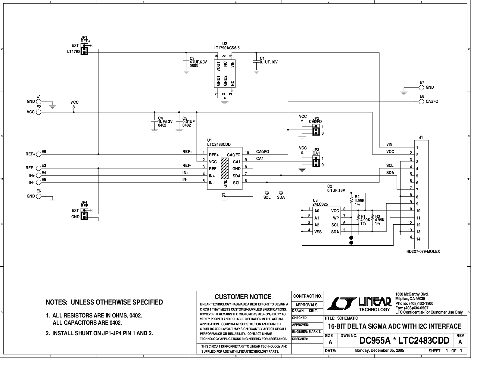 DC955A - Schematic